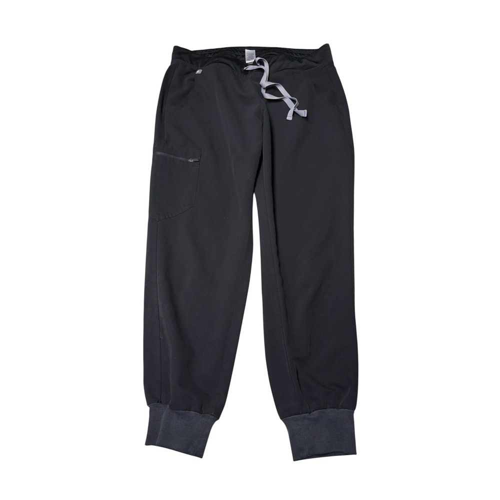 Figs Zamora Jogger Scrub Pants Black Scrub Joggers Womens Size M/P W32 L26